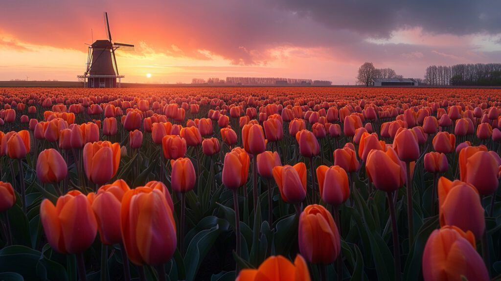 Flower-fields-red-villages bollenstreek- debollenstreek